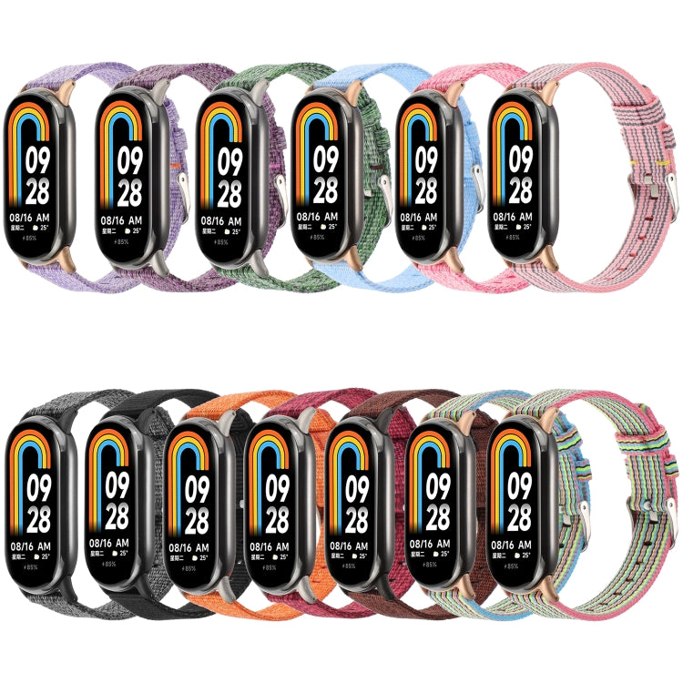 For Xiaomi Mi Band 8 Nylon Canvas Watch Band(Colorful Stripe) - free shipping - PMc TechLife - Order now!