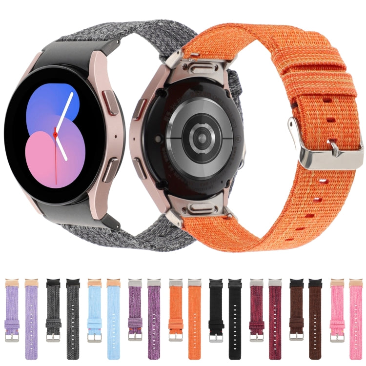 For Samsung Galaxy Watch6/6 Classic/5/5 Pro Nylon Canvas Watch Band(Lavender Purple) - free shipping - PMc TechLife - Order now!