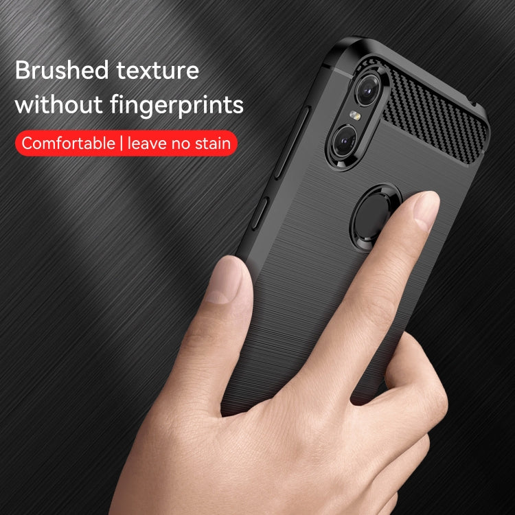 For Motorola Moto One Carbon Fiber Brushed Texture TPU Phone Case(Black) - free shipping - PMC TechLife - Order now!
