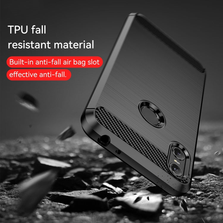 For Motorola Moto One Carbon Fiber Brushed Texture TPU Phone Case(Black) - free shipping - PMC TechLife - Order now!