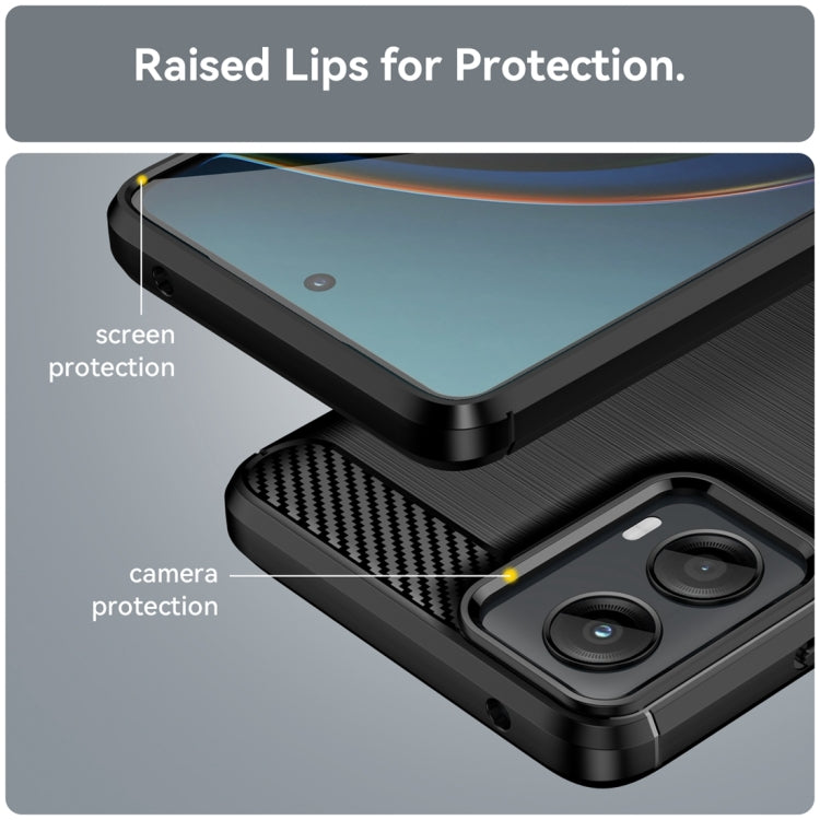 For Motorola Moto G 5G 2024 Brushed Texture Carbon Fiber TPU Phone Case(Black) - Motorola Cases by PMC Jewellery | Online Shopping South Africa | PMC Jewellery | Buy Now Pay Later Mobicred