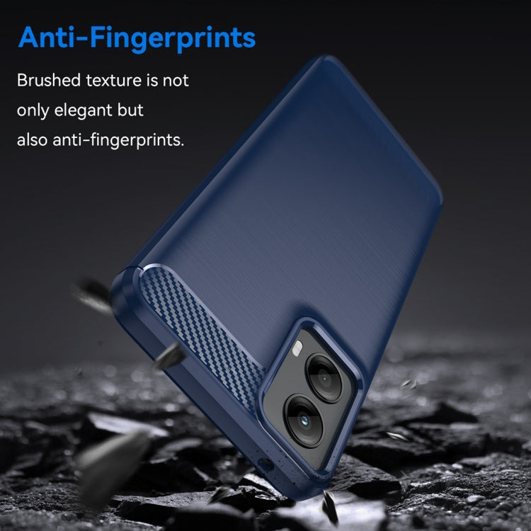 For Motorola Moto G 5G 2024 Brushed Texture Carbon Fiber TPU Phone Case(Blue) - Motorola Cases by PMC Jewellery | Online Shopping South Africa | PMC Jewellery | Buy Now Pay Later Mobicred