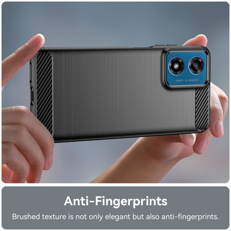 For Motorola Moto G04 Carbon Fiber Brushed Texture TPU Phone Case(Black) - free shipping - PMC TechLife - Order now!