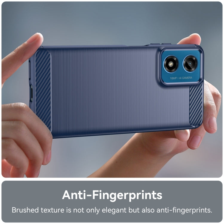 For Motorola Moto G04 Carbon Fiber Brushed Texture TPU Phone Case(Blue) - free shipping - PMC TechLife - Order now!