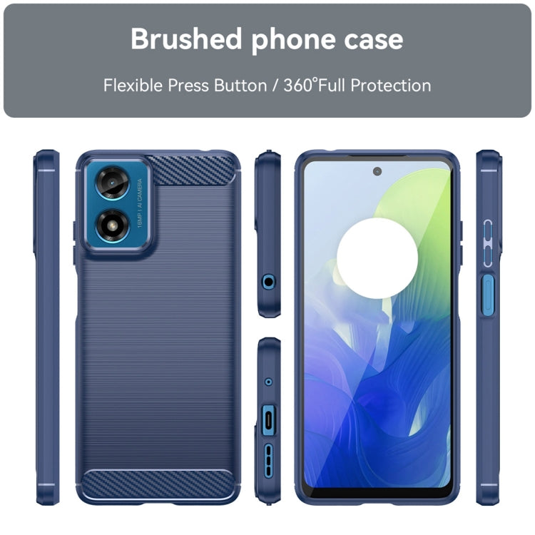 For Motorola Moto G24 Carbon Fiber Brushed Texture TPU Phone Case(Blue) - free shipping - PMC TechLife - Order now!