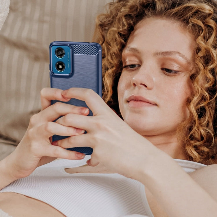 For Motorola Moto G24 Carbon Fiber Brushed Texture TPU Phone Case(Blue) - free shipping - PMC TechLife - Order now!