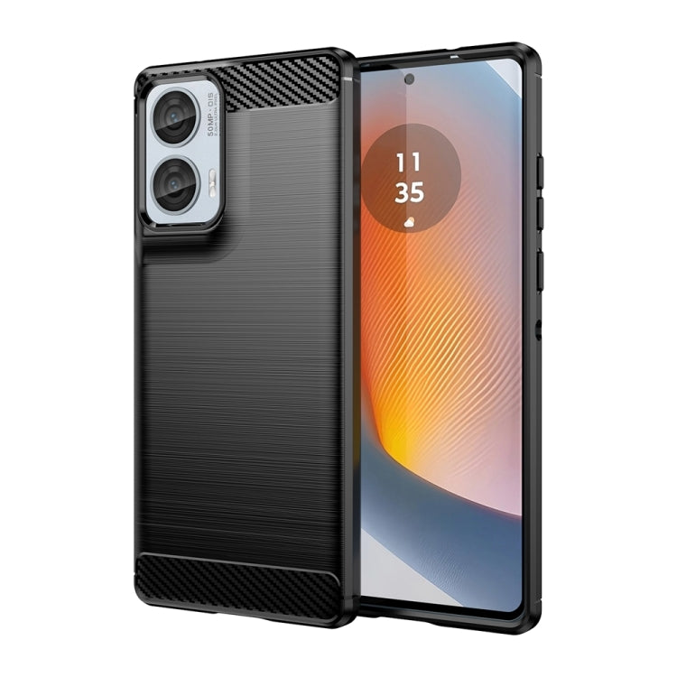 For Motorola Moto Edge 50 Fusion Carbon Fiber Brushed Texture TPU Phone Case(Black) - free shipping - PMC TechLife - Order now!