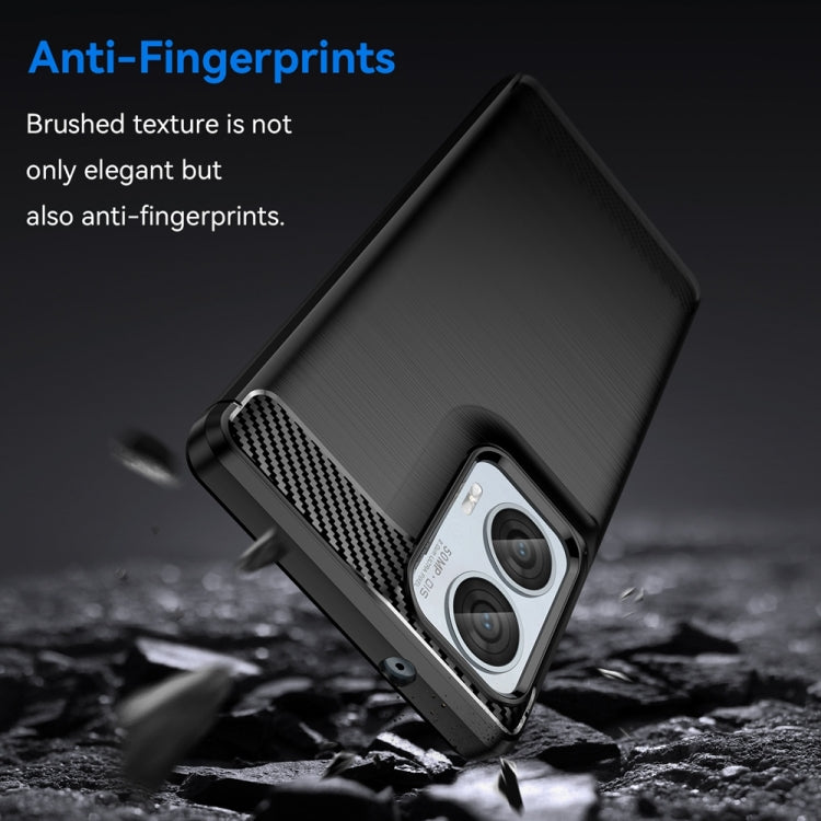 For Motorola Moto Edge 50 Fusion Carbon Fiber Brushed Texture TPU Phone Case(Black) - free shipping - PMC TechLife - Order now!