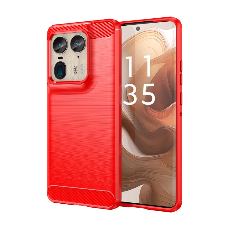 For Motorola Moto X50 Ultra Carbon Fiber Brushed Texture TPU Phone Case(Red) - free shipping - PMC TechLife - Order now!