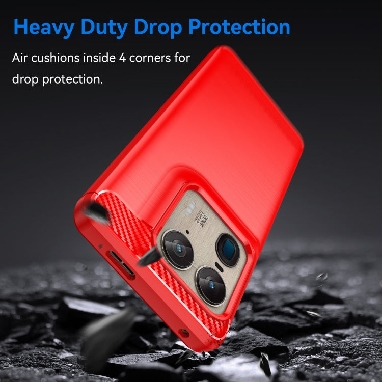 For Motorola Moto X50 Ultra Carbon Fiber Brushed Texture TPU Phone Case(Red) - free shipping - PMC TechLife - Order now!