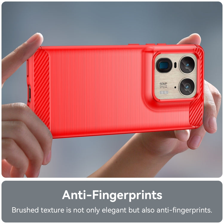 For Motorola Moto X50 Ultra Carbon Fiber Brushed Texture TPU Phone Case(Red) - free shipping - PMC TechLife - Order now!