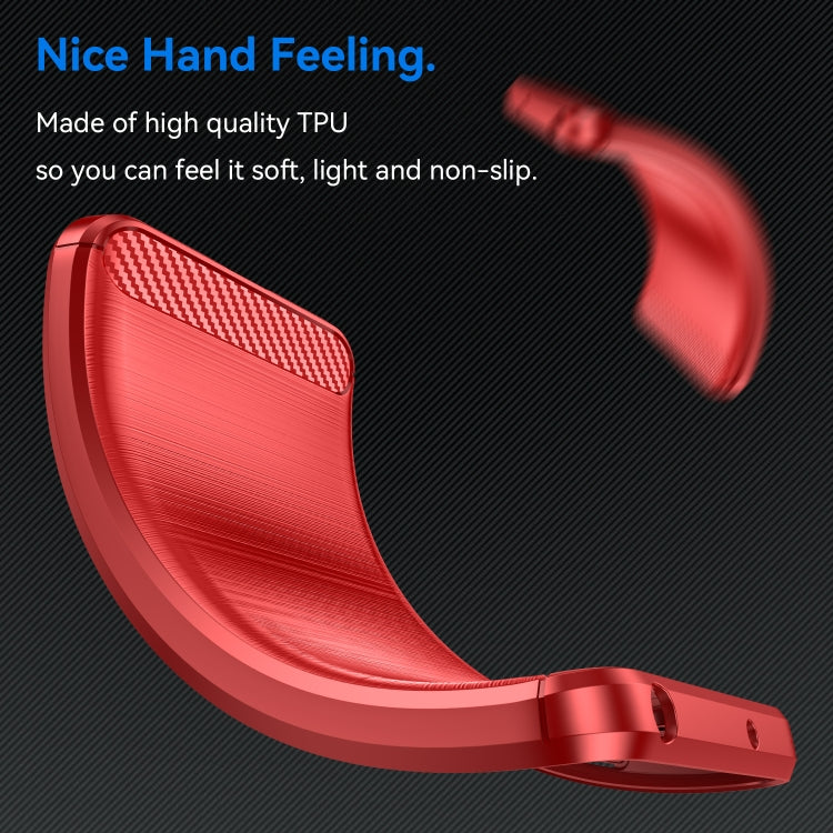 For Motorola Edge 50 Neo Carbon Fiber Brushed Texture TPU Phone Case(Red) - free shipping - PMC TechLife - Order now!