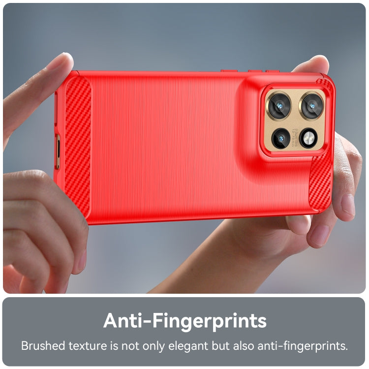 For Motorola Moto S50 Carbon Fiber Brushed Texture TPU Phone Case(Red) - free shipping - PMC TechLife - Order now!