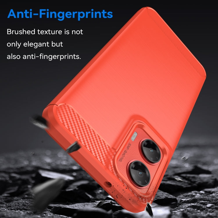 For Motorola Moto G35 5G Carbon Fiber Brushed Texture TPU Phone Case(Red) - free shipping - PMC TechLife - Order now!