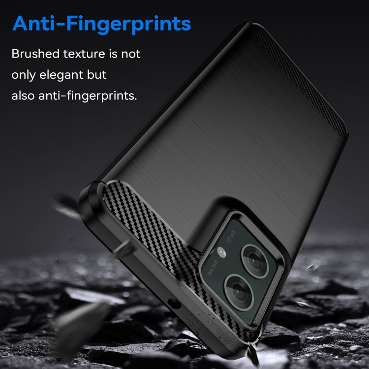 For Motorola Moto G55 5G Carbon Fiber Brushed Texture TPU Phone Case(Black) - free shipping - PMC TechLife - Order now!