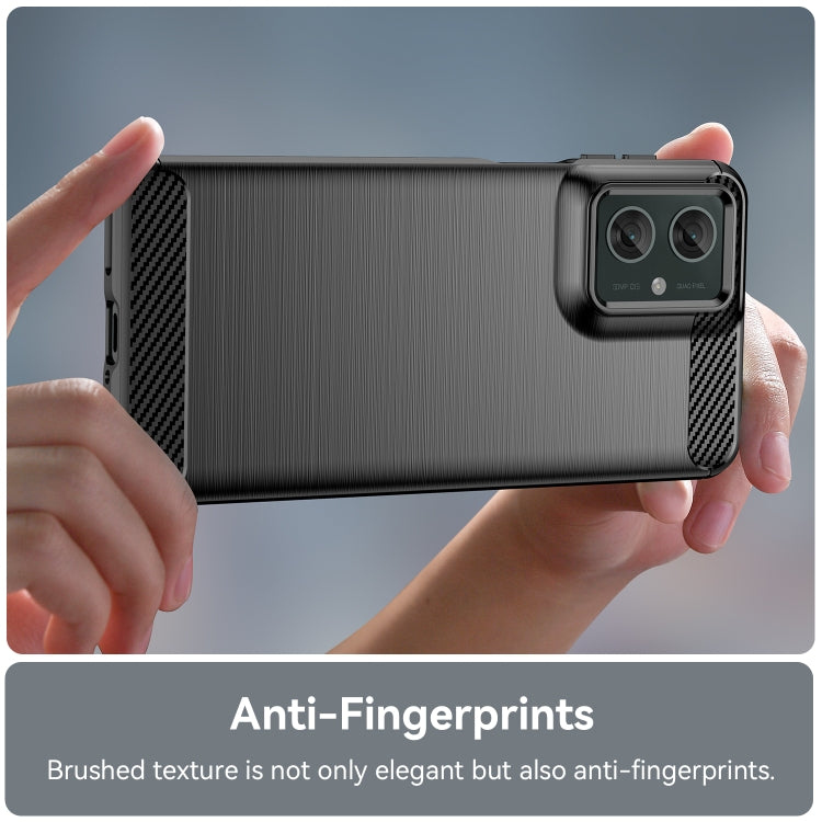 For Motorola Moto G55 5G Carbon Fiber Brushed Texture TPU Phone Case(Black) - free shipping - PMC TechLife - Order now!