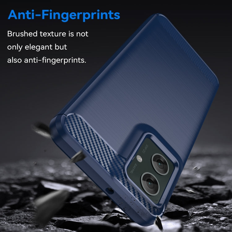 For Motorola Moto G55 5G Carbon Fiber Brushed Texture TPU Phone Case(Blue) - free shipping - PMC TechLife - Order now!