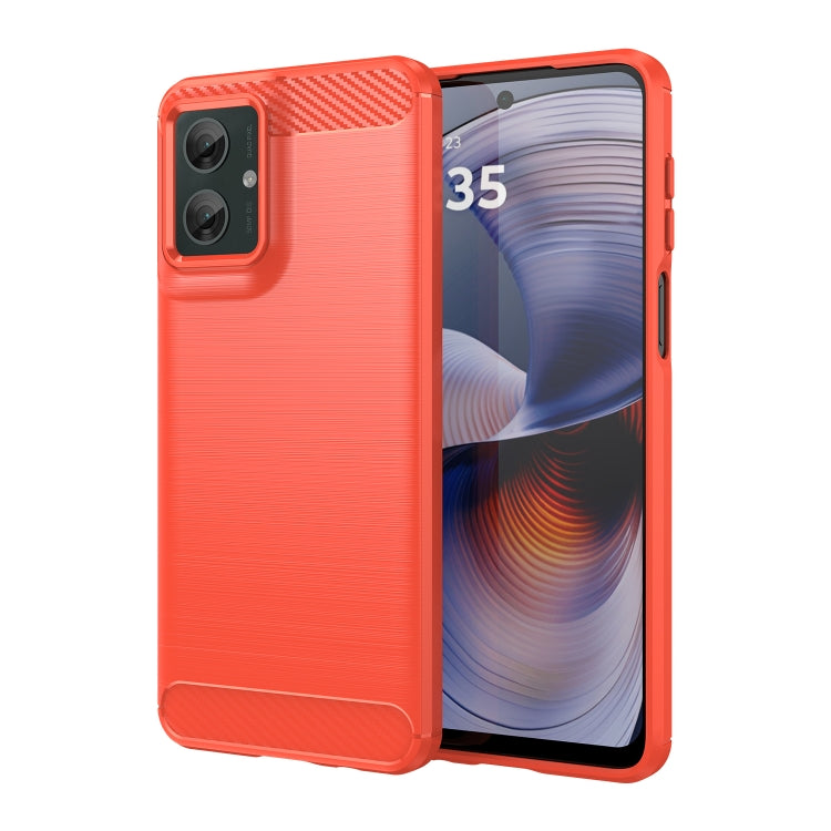 For Motorola Moto G55 5G Carbon Fiber Brushed Texture TPU Phone Case(Red) - free shipping - PMC TechLife - Order now!