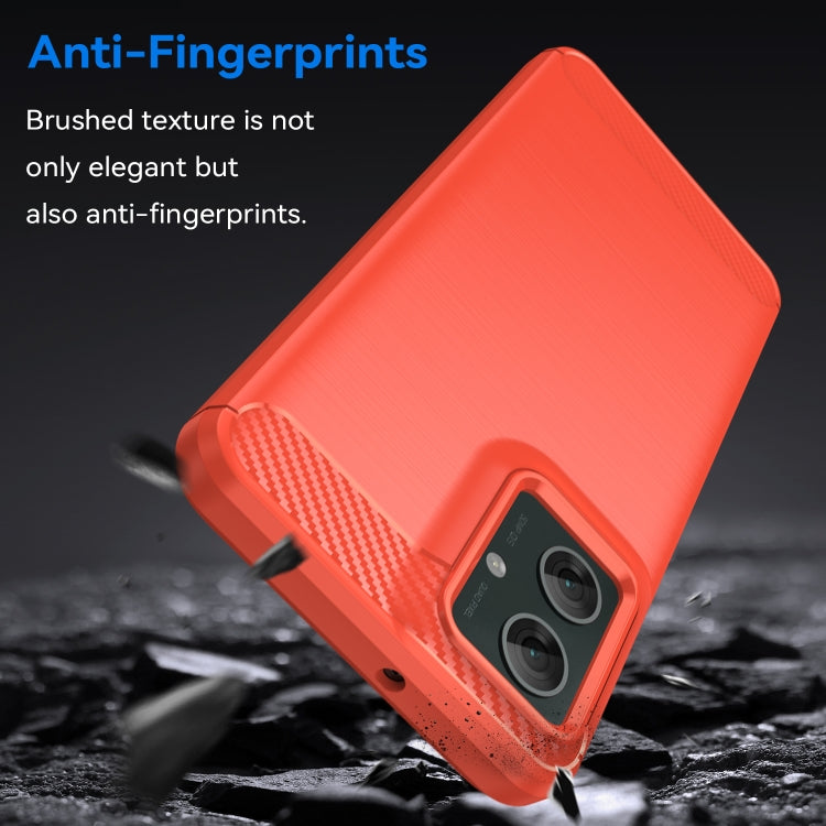 For Motorola Moto G55 5G Carbon Fiber Brushed Texture TPU Phone Case(Red) - free shipping - PMC TechLife - Order now!