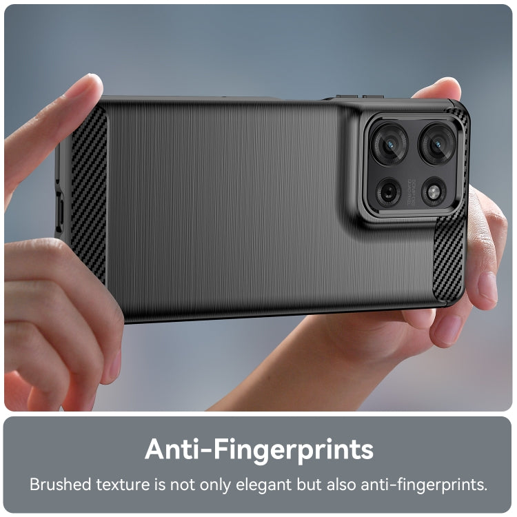 For Motorola Moto G75 5G Carbon Fiber Brushed Texture TPU Phone Case(Black) - free shipping - PMC TechLife - Order now!