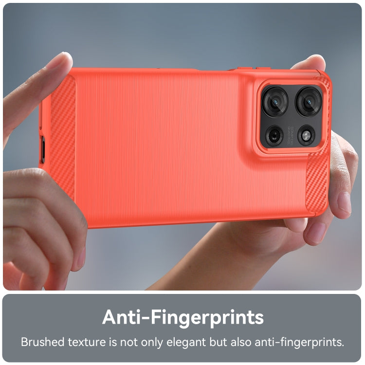 For Motorola Moto G75 5G Carbon Fiber Brushed Texture TPU Phone Case(Red) - free shipping - PMC TechLife - Order now!