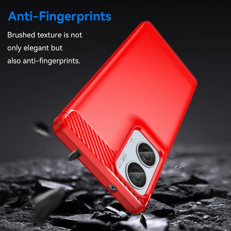 For Motorola Moto G85 Carbon Fiber Brushed Texture TPU Phone Case(Red) - free shipping - PMC TechLife - Order now!