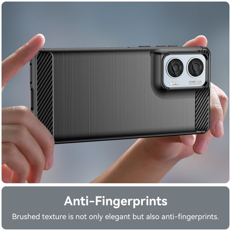 For Motorola S50 Neo Carbon Fiber Brushed Texture TPU Phone Case(Black) - free shipping - PMC TechLife - Order now!