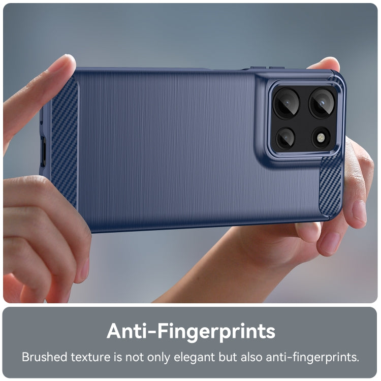For Motorola Moto G 5G 2025 Carbon Fiber Brushed Texture TPU Phone Case(Blue) - free shipping - PMC TechLife - Order now!