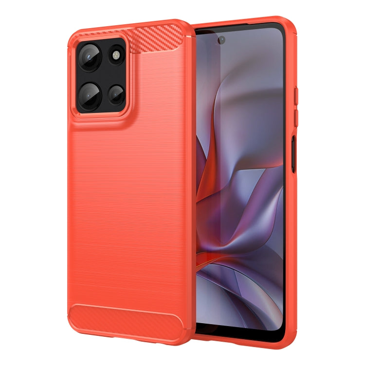 For Motorola Moto G 5G 2025 Carbon Fiber Brushed Texture TPU Phone Case(Red) - free shipping - PMC TechLife - Order now!