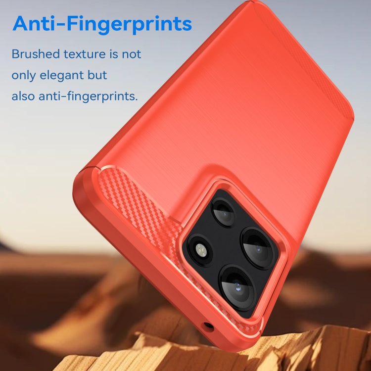 For Motorola Moto G 5G 2025 Carbon Fiber Brushed Texture TPU Phone Case(Red) - free shipping - PMC TechLife - Order now!