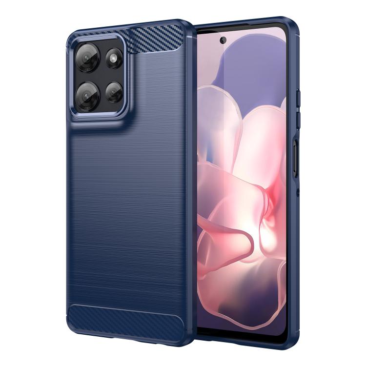 For Motorola Moto G Power 2025 Carbon Fiber Brushed Texture TPU Phone Case(Blue) - free shipping - PMC TechLife - Order now!