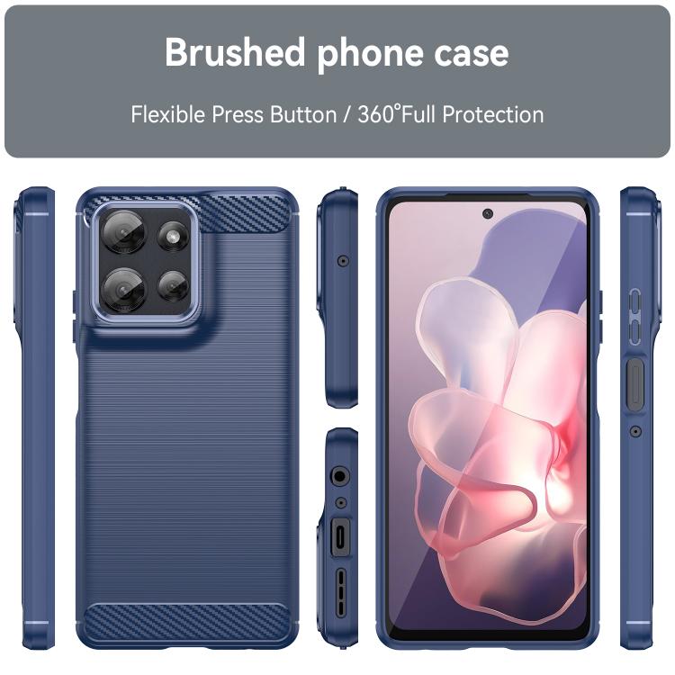 For Motorola Moto G Power 2025 Carbon Fiber Brushed Texture TPU Phone Case(Blue) - free shipping - PMC TechLife - Order now!
