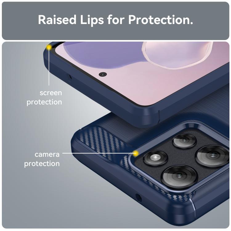 For Motorola Moto G Power 2025 Carbon Fiber Brushed Texture TPU Phone Case(Blue) - free shipping - PMC TechLife - Order now!
