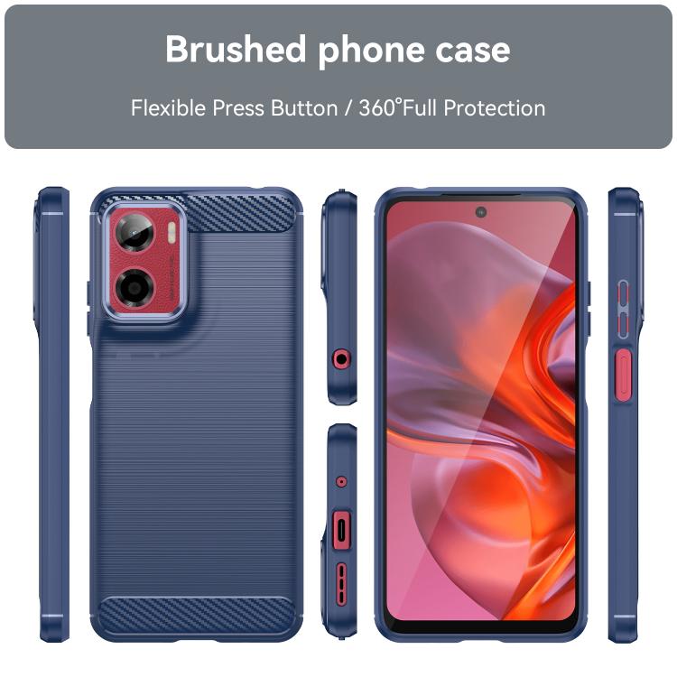 For Motorola Moto G05 Carbon Fiber Brushed Texture TPU Phone Case(Blue) - free shipping - PMC TechLife - Order now!
