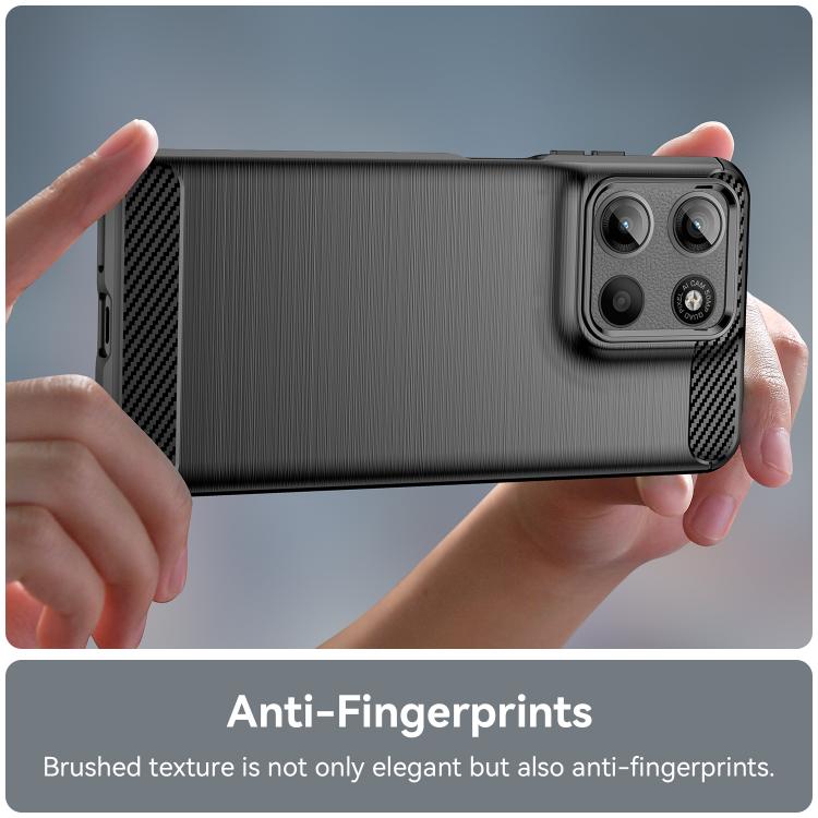 For Motorola Moto G15 Carbon Fiber Brushed Texture TPU Phone Case(Black) - free shipping - PMC TechLife - Order now!