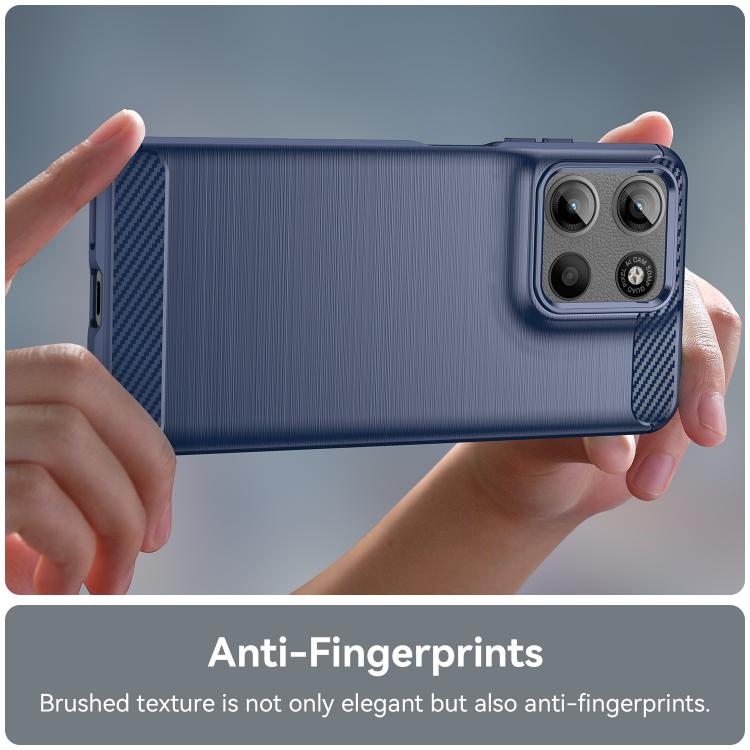 For Motorola Moto G15 Carbon Fiber Brushed Texture TPU Phone Case(Blue) - free shipping - PMC TechLife - Order now!