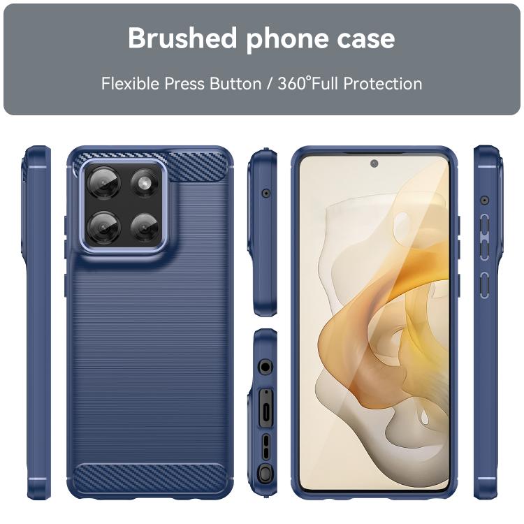For Motorola Moto G Stylus 5G 2025 Carbon Fiber Brushed Texture TPU Phone Case(Blue) - free shipping - PMC TechLife - Order now!