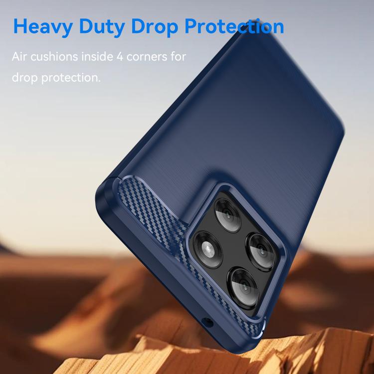 For Motorola Moto G Stylus 5G 2025 Carbon Fiber Brushed Texture TPU Phone Case(Blue) - free shipping - PMC TechLife - Order now!