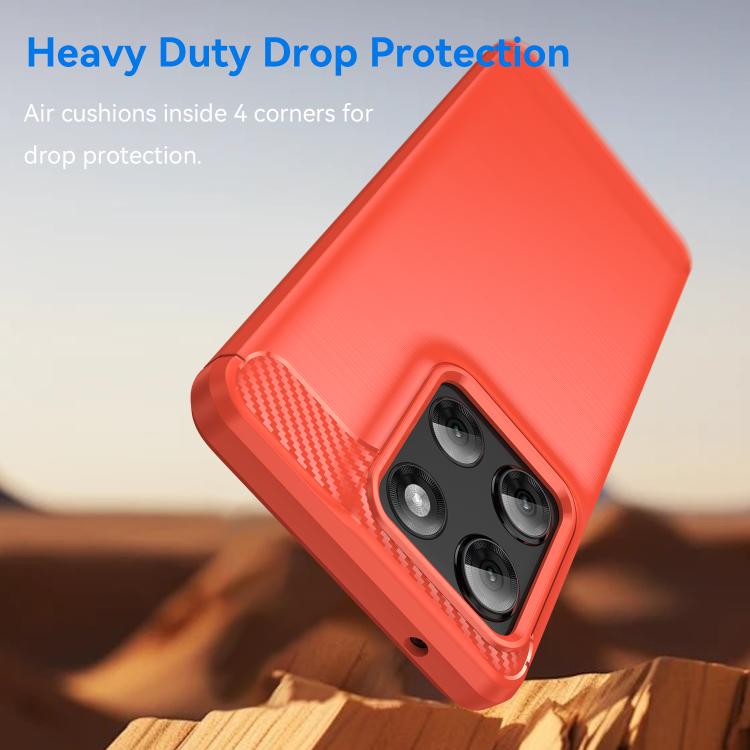For Motorola Moto G Stylus 5G 2025 Carbon Fiber Brushed Texture TPU Phone Case(Red) - free shipping - PMC TechLife - Order now!