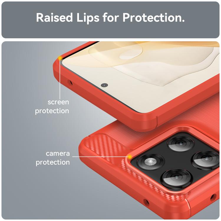 For Motorola Moto G Stylus 5G 2025 Carbon Fiber Brushed Texture TPU Phone Case(Red) - free shipping - PMC TechLife - Order now!
