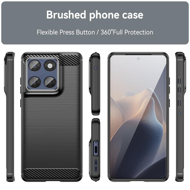 For Motorola Edge 60 Fusion Carbon Fiber Brushed Texture TPU Phone Case(Black) - free shipping - PMC TechLife - Order now!