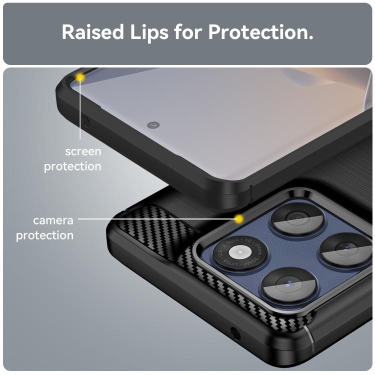For Motorola Edge 60 Fusion Carbon Fiber Brushed Texture TPU Phone Case(Black) - free shipping - PMC TechLife - Order now!