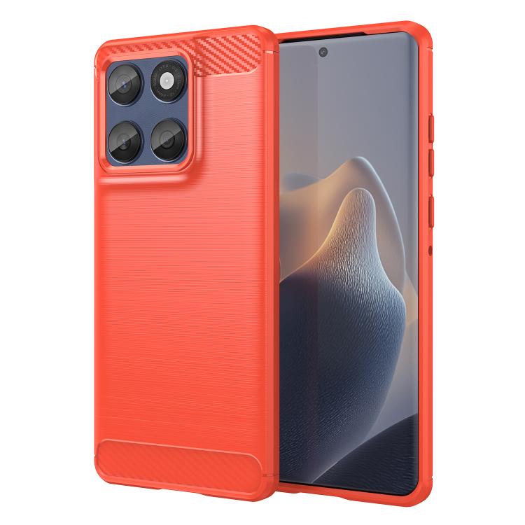 For Motorola Edge 60 Fusion Carbon Fiber Brushed Texture TPU Phone Case(Red) - free shipping - PMC TechLife - Order now!