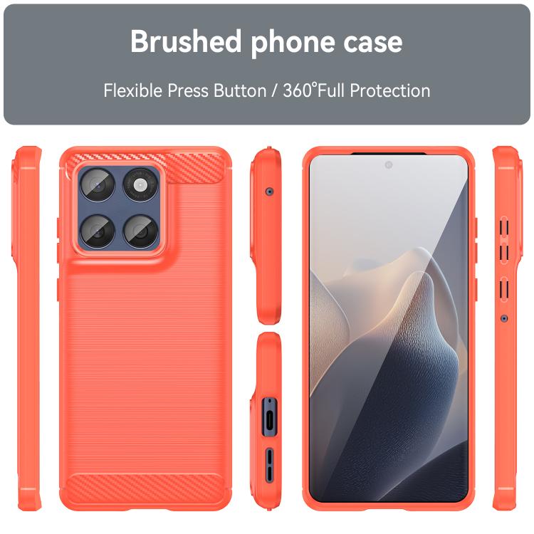 For Motorola Edge 60 Fusion Carbon Fiber Brushed Texture TPU Phone Case(Red) - free shipping - PMC TechLife - Order now!