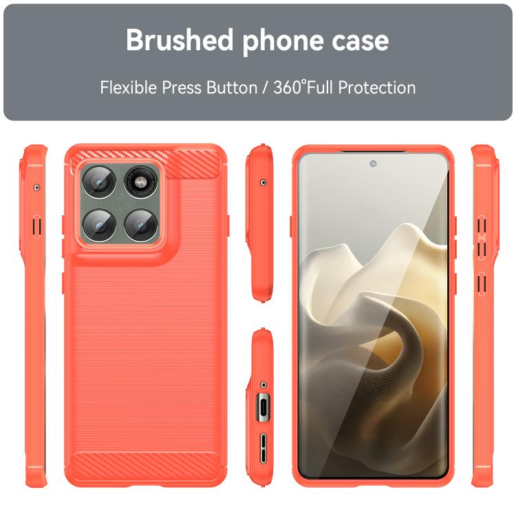 For Motorola Edge 5G 2025 Carbon Fiber Brushed Texture TPU Phone Case(Red) - free shipping - PMC TechLife - Order now!