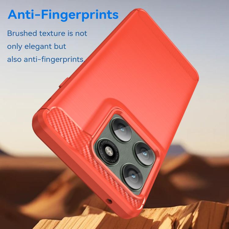 For Motorola Edge 5G 2025 Carbon Fiber Brushed Texture TPU Phone Case(Red) - free shipping - PMC TechLife - Order now!