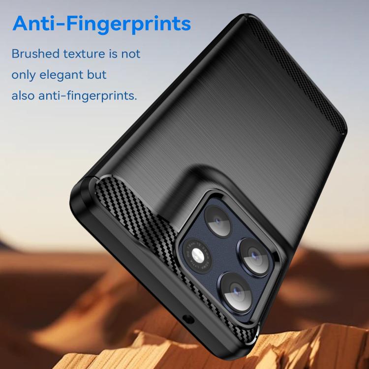 For Motorola Moto G86 5G Carbon Fiber Brushed Texture TPU Phone Case(Black) - free shipping - PMC TechLife - Order now!