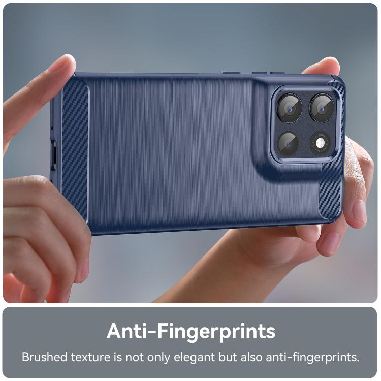 For Motorola Moto G86 5G Carbon Fiber Brushed Texture TPU Phone Case(Blue) - free shipping - PMC TechLife - Order now!