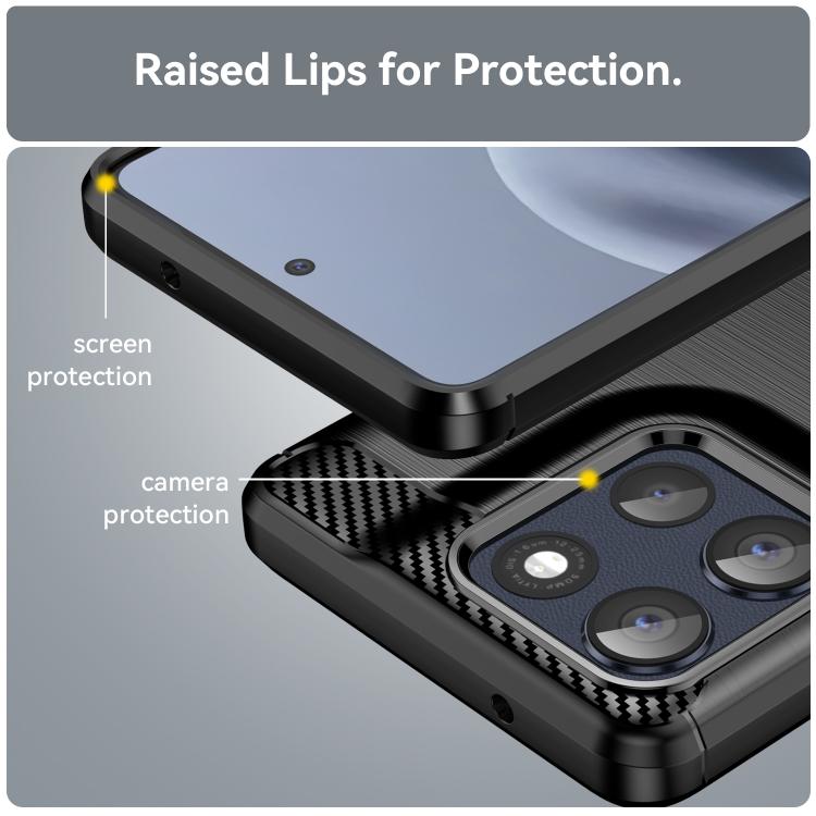 For Motorola Moto G100 Pro 5G Carbon Fiber Brushed Texture TPU Phone Case(Black) - free shipping - PMC TechLife - Order now!
