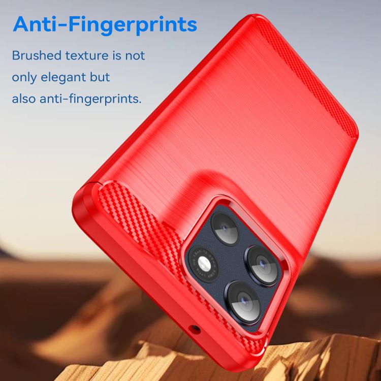For Motorola Moto G100 Pro 5G Carbon Fiber Brushed Texture TPU Phone Case(Red) - free shipping - PMC TechLife - Order now!